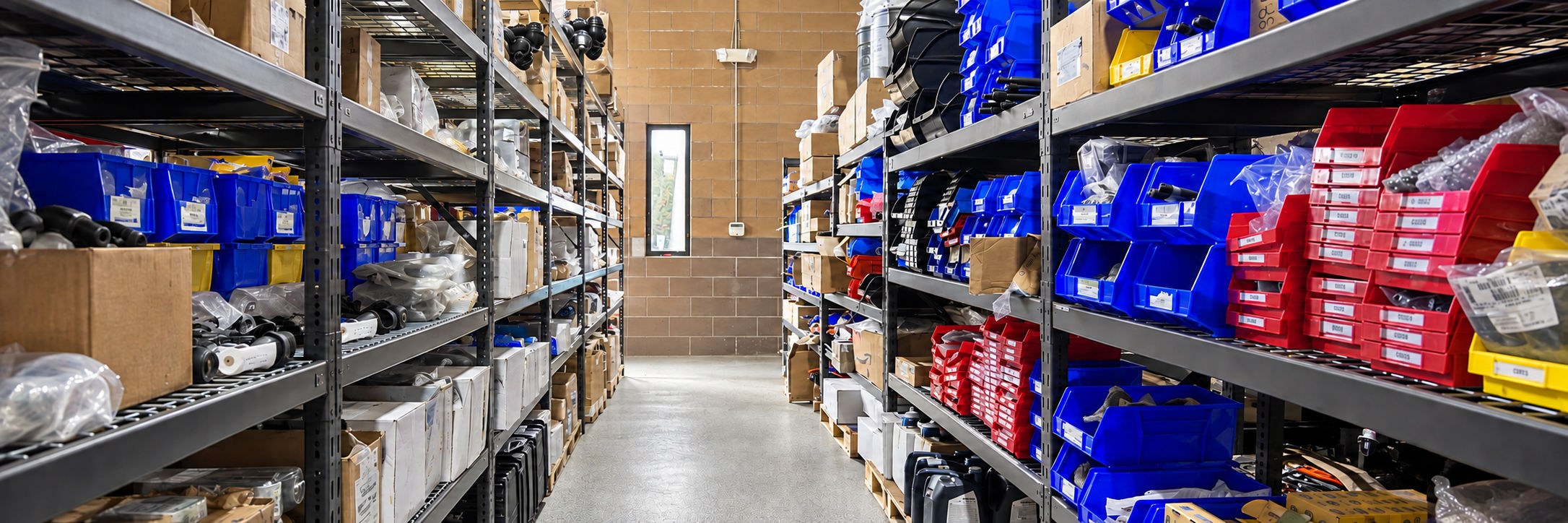 Commercial EV parts in Fleet EForce’s warehouse